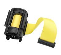 NOLITOY Ceinture de Barrière de Sécurité Rétractable Jaune en Plastique pour École Installation Simple et Maintien de L'ordre