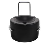 NOLITOY Cendrier Mural en Acier Inoxydable Noir avec Système Coupe-Vent et Fixation Murale, Bac à Cendres Compact pour Toilettes et Salle de Bain, Accessoire Fumeur pour Maison, Hôtel