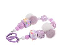 NOLITOY Chaîne à Perles pour Téléphone Portable Breloque en Peluche, Accessoire Multifonctionnel pour Accrocher Étui et Écouteurs