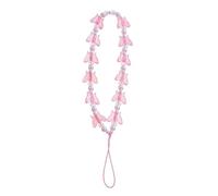 NOLITOY Chaîne Téléphone Portable Décorative Cristal 3d Rose, Lanière Courte en Perles, Bracelet Anti-perte pour Smartphone, Accessoire Suspendu, Ornement Bijou pour Téléphone Portable