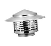 NOLITOY Chapeau de Cheminée Extérieur Acier Inoxydable Protection Pluie et Oiseaux Couvre Tuyau de Toit pour Conduit de Poêle Capuchon Parapluie Infiltration
