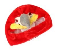 NOLITOY Chapeau de Fête Costume Perroquet Rouge Accessoire Cosplay et Confortable pour Femmes et Garçon Fille