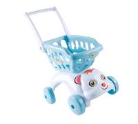 NOLITOY Chariot de Courses pour Garçon et Filles Simulation Supermarché à Pousser Couleur Bleu Macaron Grand Espace Rangement Développement Intelligence Coordination Œil-Main