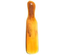 NOLITOY Chausse-pied Petit Chausse-pied Réutilisable Longueur 18 Cm en Corne de Bœuf Naturel Bords Arrondis, Accessoire Pratique pour Chaussures Couleur Kaki
