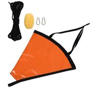 NOLITOY Chaussette de Dérive PVC 24 Pouces Orange avec Bouée Flottante Ancre Flottante pour Kayak et Bateau Pneumatique Système de Freinage pour Pêche Intensive en Mer