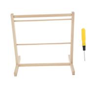 NOLITOY Cintre Bois Double Vêtements de Poupée Support Pratique pour Organiser Tenues de Jouets Accessoire Indispensable pour Chambre Garçon Fille et Magasins de Poupées