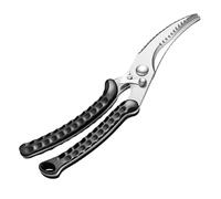 NOLITOY Ciseaux Cuisine pour Poulet en Acier Inoxydable Noir Cisaille à Os Robustes Multifonction Ustensile Cuisine Professionnel pour Barbecue et Volaille Coupe des Arêtes et Viandes