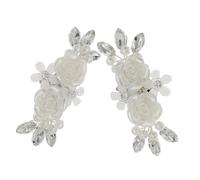 NOLITOY Clips de Chaussures Décoratifs pour Femmes avec Fleurs Perles Accessoires Amovibles pour Talons Élevés Ornements Élégants de Mariage et Soirée