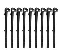 NOLITOY Clips de Fixation et Support Ample Lot de 20 pour Protège-gouttière en ABS Noir Crochets Droits, Installation Discrète pour Entretien de Gouttières