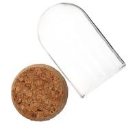 NOLITOY Cloche en Verre Transparent avec Bouchon en Liège pour Fleurs Préservées Décoration Romantique pour Micro-Paysage 15 CM de Hauteur pour Bureau et Maison
