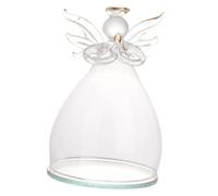 NOLITOY Cloche en Verre Transparente Ange pour Fleurs Éternelles, Dôme Décoratif DIY Micro-Paysage, Couverture Créative Saint-Valentin, 1 Pièce sans Fleurs ni Socle, Décoration Intérieure