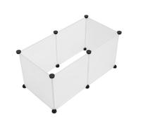 NOLITOY Clôture Modulable pour Petits Animaux Cage à Lapins Maison pour Hamsters Résine Blanche 35x35 Cm Aire De Jeu Intérieure Rongeurs Hérissons
