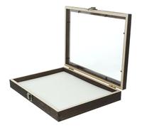 NOLITOY Coffret de Présentation en Bois de Pin 31X22X4 CM avec Tapis Blanc Vitrine pour Spécimens d’Insectes et Lépidoptères Boîte à Spécimens Anti-Poussière pour Collection et