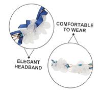 NOLITOY Coiffes De Mariée En Fleurs, Vigne De Cheveux De Mariage, Accessoires De Cheveux En Cristal, Feuilles De Mariée, Accessoires De Coiffure De Mariage