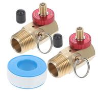 NOLITOY Collecteur de Réservoir D'air en Laiton 1/2 X 1/4 Npt avec Soupape de Sécurité Portable, Vanne de Décharge Compatible Compresseur D'air, Accessoire Industriel pour Gonflage