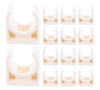NOLITOY Collier de Serrage en Pvc Forme en U 16 Mm, 200 Pièces, Pince de Fixation pour Tuyaux D'eau et Air, Support Léger Anti-corrosion pour Plomberie et Électricien