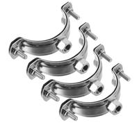 NOLITOY Colliers de Serrage Faciles à Utiliser en Acier Inoxydable Lot de 4 Argenté Compatibles Différents Diamètres pour Tubes D'eau pour Divers Projets