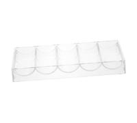 NOLITOY Compartiments Transparent Bac à Jetons Acrylique pour Rangement de Jetons de Poker et Cartes Boîte de Stockage Réutilisable pour Jeux de Société et Parties à Domicile