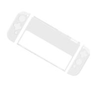 NOLITOY Coque Switch Oled en Plastique Rigide et Tpu, Étui Transparent Rangement pour Manettes Gauche et Droite, Accessoire pour Gamers en Déplacement