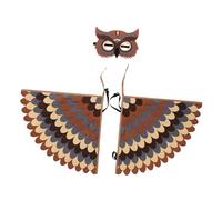 NOLITOY Costume Doiseau Garçon Fille Feutre Cape et Masque Chouette Perroquet Poule pour Jeu Dimagination et Fête Dhalloween