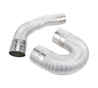 NOLITOY Coude de Cheminée de Poêle Résistant à Haute Température 40 Cm en Aluminium Revêtu Flexible, Conduit de Fumée pour Poêle à Bois Intérieur et Extérieur, Raccord Tuyau Cheminée