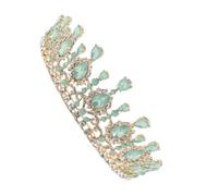NOLITOY Couronne de Mariage Cristal et Diadème et Confortable avec Cristaux Verts Accessoire de Tête Princesse pour Mariée et Événements Spéciaux