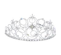 NOLITOY Couronne de Zinc avec Étincelants Tête Princesse pour Mariage Fête et Spectacle Coiffe Nuptiale à Confortable et Sécurisé