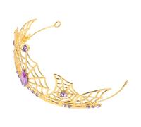 NOLITOY Couronne Tête de Mort Araignée Alliage avec Strass Accessoire Gothique Léger pour Halloween Fête Cosplay et Bal Masqué Adultes