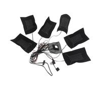 NOLITOY Coussin Chauffant Électrique en Fibre de Carbone USB pour Gilet Feuille Chauffante Réglable 1 Ensemble 6 Points Chauffe-Vêtements Portable pour Randonnée et Usage Extérieur