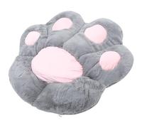 NOLITOY Coussin de Chaise de Patte de Chat Imitation Poils de Lapin Demi-Entouré Taille Petite 70X60 CM Couleur Gris Foncé Coussin Décoratif pour Siège Tatami Canapé et Bureau
