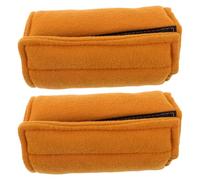 NOLITOY Coussinet pour Béquilles en Tissu Doux Épais de Couleur Jaune Moutarde - Paire de Housses Rembourrées pour Poignées D’avant-bras, Accessoires Confortables pour Personnes Âgées