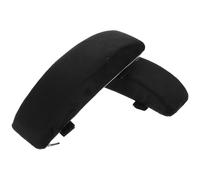 NOLITOY Coussins D’Accoudoirs pour Chaises de Bureau et Camping Rembourrage en Mousse Haute Densité Tissu Pelucheux Noir 1 Paire Accessoires Confort Ergonomiques pour Fauteuils de