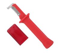 NOLITOY Couteau à Dénuder Électrique Isolé Manuel Lame Précise en ABS Robuste Outil Professionnel pour Électriciens Dénudage Sûr et Rapide de Câbles Portable pour Maintenance