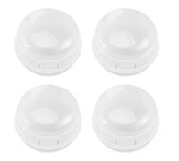 NOLITOY Couvercle de Protection pour Bouton de Cuisinière en Plastique Blanc 4pcs Résistant à L'usure Facile à Installer pour Sécurité Garçon et Filles Gazinière et Four