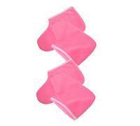 NOLITOY Couvre-pieds de Paraffine Réutilisables 2 Paires Taille Unique Conservation Chaleur Soins Professionnels Spa Pédicure Protection Thermique Pieds Rose Bord Blanc Épais