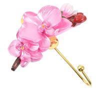 NOLITOY Crochet Mural Décoratif Style Européen en Résine Fleur Sculptée 1 Pièce Crochet de Chambre Robuste pour Porte-Manteau Optimisant L’Espace du Hall D’Entrée