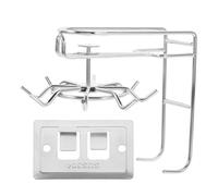 NOLITOY Crochet Mural Rotatif 8 Griffes en Acier Inoxydable, Porte-ustensiles Auto-adhésif sans Perçage, Support Mural Multifonction Cuisine, Rangement Ustensiles Pratique et Gain de