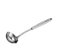 NOLITOY Cuillère à en Acier Inoxydable 304 Épais Longue Poignée Isolante Louche à Soupe pour Filtration D’Huile et Bouillon Ustensile Cuisine Pratique et Lavable au Lave-Vaisselle