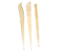 NOLITOY Cuillère Auriculaire Corne Moyenne 11 Cm, Lot De 3 Pièces, Outil De Nettoyage Du Cérumen Pratique Et Solide Pour Soins Des Oreilles Quotidiens