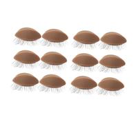 NOLITOY de Paupières de Remplacement et Techniques de Maquillage Professionnel Kit de 6 Paires en Silicone Élastique Réaliste pour Pratique de L’extension de Cils