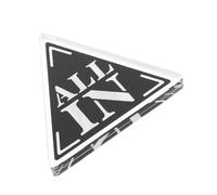 NOLITOY Dealer Button Poker Triangle Double Couches Noir Blanc Acrylique Jeton Professionnel pour Jeux de Société Réunions et Poker