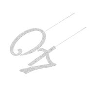 NOLITOY Décoration Gâteau Anniversaire Ans Argentée Strass pour Fête Anniversaire Mariage Événement Spécial