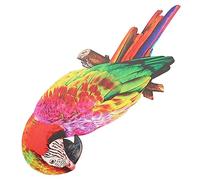 NOLITOY Décoration Murale de Toucan Suspendu en Fer Rouge, Ornement D'oiseau Réaliste pour Salon ou Bureau, Design Simple et Vivant, Décoration Murale Élégante