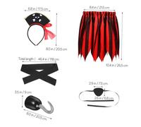 NOLITOY Déguisement Pirate Garçon Fille Halloween pour Filles de Ans Costume Pirate Princesse avec Accessoires Tenue Confortable et Stylée pour Jeux de Rôle et Fêtes