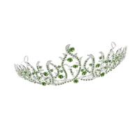 NOLITOY Diadème Couronne Argentée pour Femmes Strass Brillants Décoration de Mariage Accessoire de Cheveux pour Anniversaire et Fête
