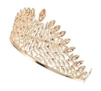 NOLITOY Diadème Mariage en Alliage Doré Clair Strass Scintillants - Accessoire Cheveux Mariée Élégant et Léger - Bandeau Couronne Vintage pour Cérémonie et Concours de Beauté