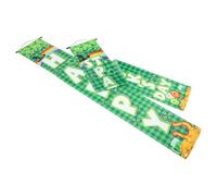 NOLITOY Drapeau de Décoration Saint-patrick en Polyester, Bannière Tissu Trèfle Vert, Panneau Jardin pour Intérieur et Extérieur, Décorations Festives Irlandaises pour Fête et Événement