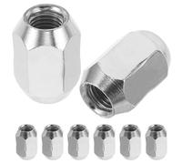 NOLITOY Écrous de Roue en Acier Argenté M10 pour Voiture 8 Pièces, Compatibles Jantes Générales, Installation Rapide, pour Conditions Difficiles et Tout-Usage