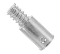 NOLITOY Embout Fileté de 19mm en Alliage D'aluminium Argenté Conception Rivetée, Accessoire pour Manche à Balai Polyvalent et Résistant pour Usage Domestique