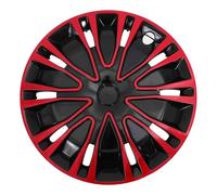 NOLITOY Enjoliveurs Décoratifs 13 Pouces pour Roue de Voiture Polypropylène Rouge et Noir, Lot de 2, Cache-moyeux, Protection Toutes Saisons, Compatible SUV et Camion, Usage Automobile